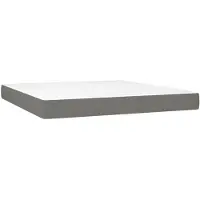 vidaXL - Matelas à ressorts ensachés - 180x200x20 - cm - Tissu - gris foncé