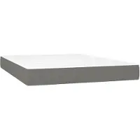 vidaXL Matelas à ressorts ensachés gris foncé 140x200x20 cm Tissu