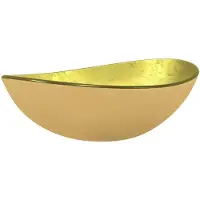 vidaXL Lavabo en verre trempé 54,5x35x15,5 cm Golden