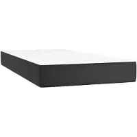 vidaXL Matelas à ressorts ensachés Noir 120x190x20 cm Similicuir
