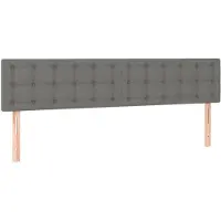 vidaXL Têtes de lit 2 pcs. Gris foncé 100x5x78/88 cm Tissu