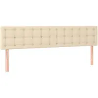vidaXL Têtes de lit 2 pcs. Crème 100x5x78/88 cm Tissu