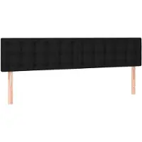 vidaXL Têtes de lit 2 pcs. noir 80x5x78/88 cm Tissu