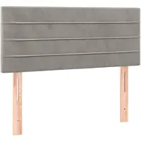 vidaXL Tête de lit gris clair 90x5x78/88 cm velours
