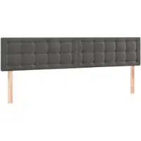 vidaXL Têtes de lit 2 pcs. Gris foncé 90x5x78/88 cm velours