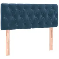 vidaXL Tête de lit bleu foncé 90x7x78/88 cm velours