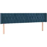 vidaXL Têtes de lit 2 pcs. Bleu foncé 90x7x78/88 cm velours
