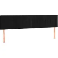 vidaXL Têtes de lit 2 pcs. noir 80x5x78/88 cm velours