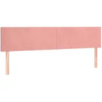 vidaXL Têtes de lit 2 pcs. Rose 80x5x78/88 cm velours