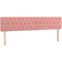 vidaXL Têtes de lit 2 pcs. Rose 100x7x78/88 cm velours