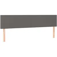 vidaXL Têtes de lit 2 pcs. Gris 80x5x78/88 cm Similicuir