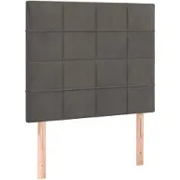 vidaXL Têtes de lit 2 pcs. Gris foncé 100x5x78/88 cm velours