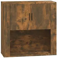 vidaXL Armoire murale Chêne fumé 80x33x80 cm Bois d'ingénierie