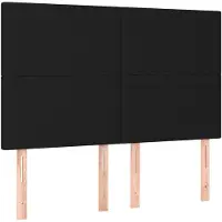 vidaXL Têtes de lit 4 pcs. noir 72x5x78/88 cm Tissu