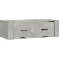vidaXL Armoire TV murale gris béton 80x36x25 cm Bois composite