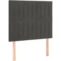 vidaXL Têtes de lit 2 pcs. Gris foncé 80x5x78/88 cm velours