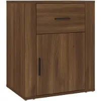 vidaXL Table de chevet Chêne marron 50x36x60 cm Bois d'ingénierie