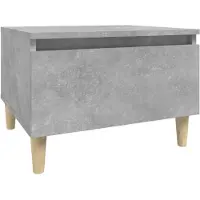 vidaXL Table d'appoint Gris béton 50x46x35 cm Bois d'ingénierie