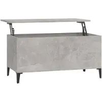 vidaXL Table basse gris béton 90x44,5x45 cm Bois composite