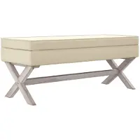 vidaXL Tabouret de rangement 110x45x49 cm lin