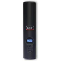QLT Wireless Air Compressor with LED Lighting - Electric Pump - Includes USB Charging Cable and 4 Attachments - 10.3 Bar - LCD display - Black