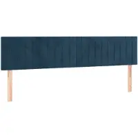 vidaXL Têtes de lit 2 pcs. Bleu foncé 100x5x78/88 cm velours