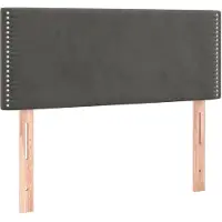 vidaXL Tête de lit gris foncé 90x5x78/88 cm velours