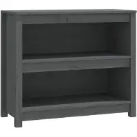 vidaXL Bibliothèque Gris 80x35x68 cm Bois de pin massif