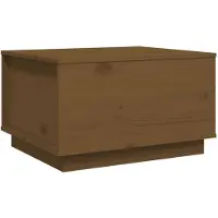 vidaXL Table basse marron miel 60x50x35 cm pin massif