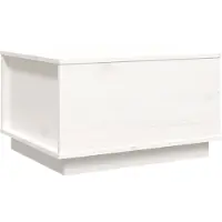 vidaXL Table basse blanche 60x50x35 cm pin massif