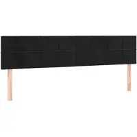 vidaXL Têtes de lit 2 pcs. noir 90x5x78/88 cm velours