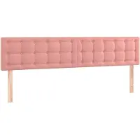vidaXL Têtes de lit 2 pcs. Rose 90x5x78/88 cm velours