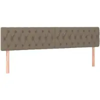 vidaXL Têtes de lit 2 pcs. Taupe 100x7x78/88 cm Tissu