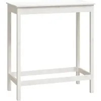 vidaXL Table de bar blanc 100x50x110 cm pin massif
