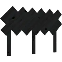 vidaXL Tête de lit noire 122,5x3x80,5 cm Pin massif