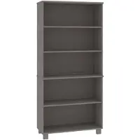 vidaXL Highboard HAMAR Pin massif gris clair