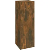 vidaXL Armoire TV chêne fumé 30,5x30x90 cm Bois composite