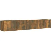vidaXL Ensemble de 2 meubles TV en chêne fumé bois composite