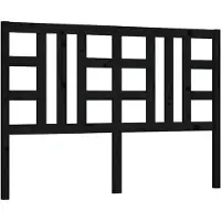 vidaXL Tête de lit noir 126x4x100 cm pin massif