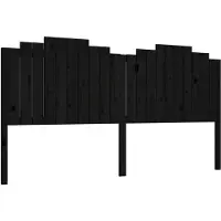 vidaXL Tête de lit noir 206x4x110 cm pin massif