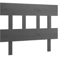 vidaXL Tête de lit Gris 103,5x3x81 cm Pin massif