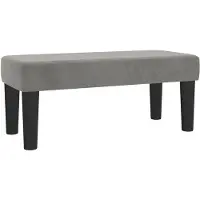 vidaXL Banc Gris clair 70x30x30 cm Velours