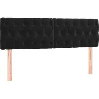 vidaXL Têtes de lit 2 pcs. noir 80x7x78/88 cm velours