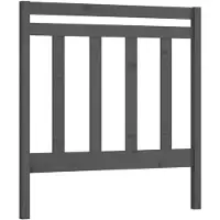 vidaXL Tête de lit Gris 81x4x100 cm Pin massif
