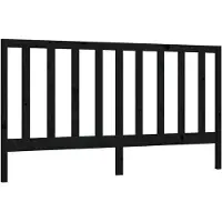 vidaXL Tête de lit noir 186x4x100 cm pin massif