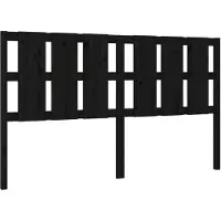 vidaXL Tête de lit noire 185,5x4x100 cm Pin massif