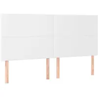 vidaXL Têtes de lit 4 pcs. Blanc 80x5x78/88 cm Similicuir