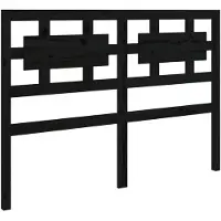 vidaXL Tête de lit noire 205,5x4x100 cm pin massif