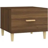 vidaXL Table basse chêne brun 50x50x40 cm bois composite