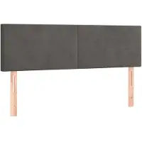 vidaXL Têtes de lit 2 pcs. Gris foncé 72x5x78/88 cm velours